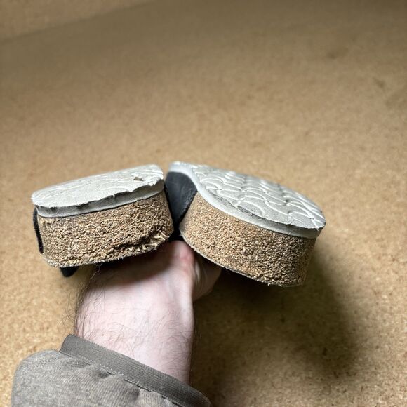 Birkenstock Sandals Mens Size 11 EU 44 Gray White Arizona Made in Germany Cork